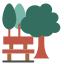 spring-park-bench-locator-trees-garden-icon