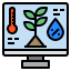 monitor-temperature-plants-water-report-icon
