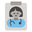 report-doctor-female-profile-healthcare-hospital-icon