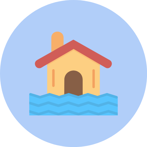 flood icon, flooded icon, house icon, insurance icon, sea icon, level icon