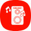 speaker-new-year-holliday-party-festive-decoration-icon