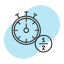 half-time-an-image-of-a-clock-or-stopwatch-indicating-the-halfway-icon