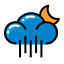 cloud-weather-rain-moon-climate-icon