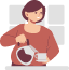 person-woman-make-coffee-drink-pour-happy-adult-icon