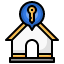 locks-and-keys-filloutline-house-real-estate-key-security-icon