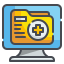 folder-healthcare-hospital-computer-monitor-medical-information-icon