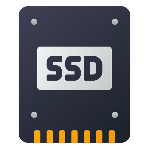 ssd state drive icon, hard disk storage icon