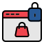 web-lock-password-protect-online-shop-icon