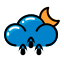 cloud-weather-rain-moon-climate-icon