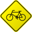 cycling-road-sign-yellow-icon