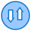arrows-down-streaming-up-icon