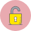 open-opened-unlock-unlocked-unsafe-unsecure-icon