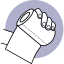 toilet-paper-hand-holding-tissue-roll-pictogram-icon