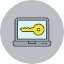 laptop-passkey-protected-key-security-cybersecurity-icon