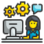 administrative-computer-system-assistant-technical-gear-support-icon