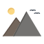 egypt-giza-landmark-pyramid-sun-icon