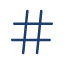 hashtag-hex-sign-icon