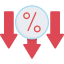 decrease-interest-investment-loan-percentage-icon