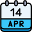 calendar-april-fourteen-date-monthly-time-and-month-schedule-icon