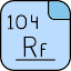 ruther-fordium-periodic-table-atom-atomic-chemistry-element-icon