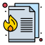 data-file-fire-document-loss-icon