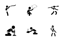 Ancient Human using Tool and Equipment icon set