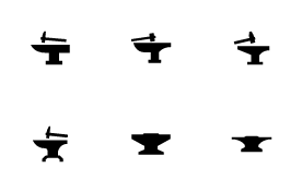 Anvil icon set