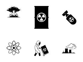 Atomic nuclear age icon