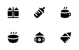 Baby - Dishes icon set