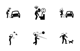 Bad Luck Karma icon set