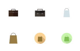 Bag icon set