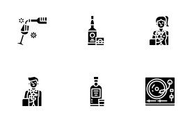 Bar icons set