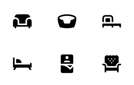 Beds icon set
