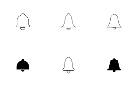 Bell icon set