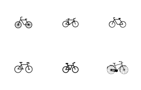 Bicycle icon set