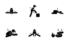 Body Exercise icon set