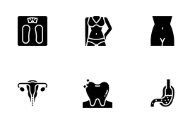 Body health icons set