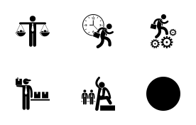 Business Businessman Employee Workers icon set