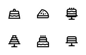 Cake and Cookies icon set