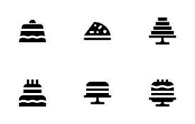 Cake and Cookies icon set