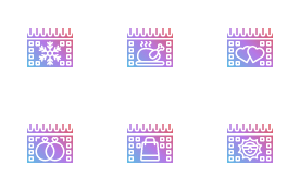 Calendar and Date icon set