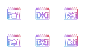 Calendar and Date icon set
