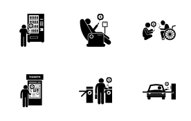 Cashless Payment Society icon set