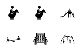 Children Playing at Playground icon