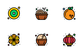 Chinese New Year icon set