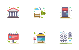 City Elements icon set