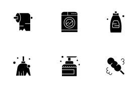 Cleaning icon set