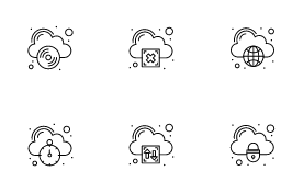 Cloud Computing icon set
