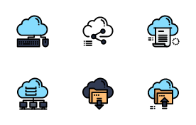 Cloud Technology icon set