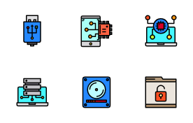 Computer Data Storage icon set